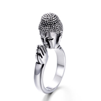 Adjustable Buddha Head Ring